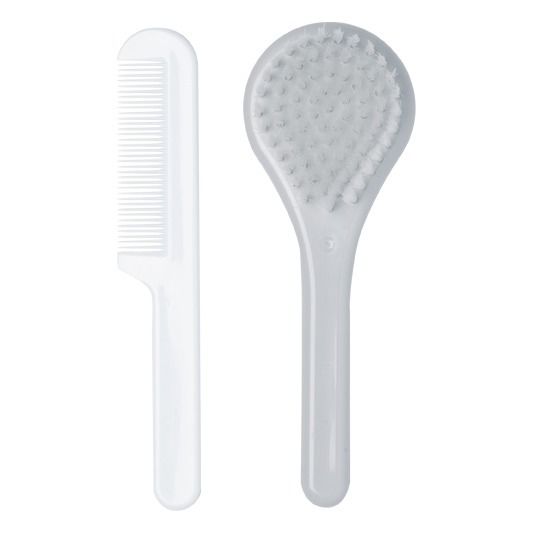 Set coiffure brosse et peigne pour bébé | Gris clair- Image produit n°0