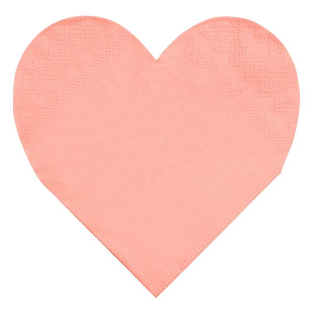 Serviettes en papier cœur - Set de 20-product