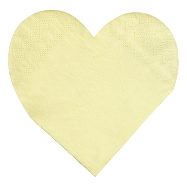 Serviettes en papier cœur - Set de 20-product