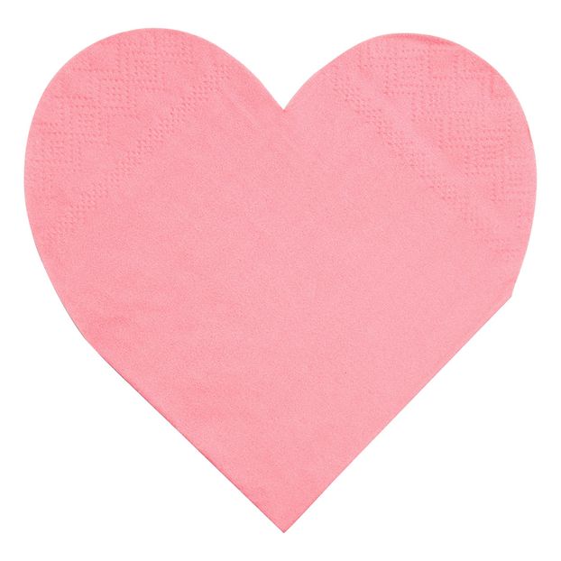 Serviettes en papier cœur - Set de 20-product