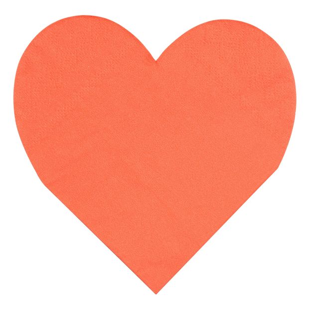 Serviettes en papier cœur - Set de 20-product