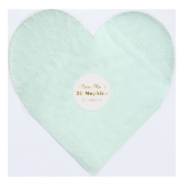 Serviettes en papier cœur - Set de 20-product