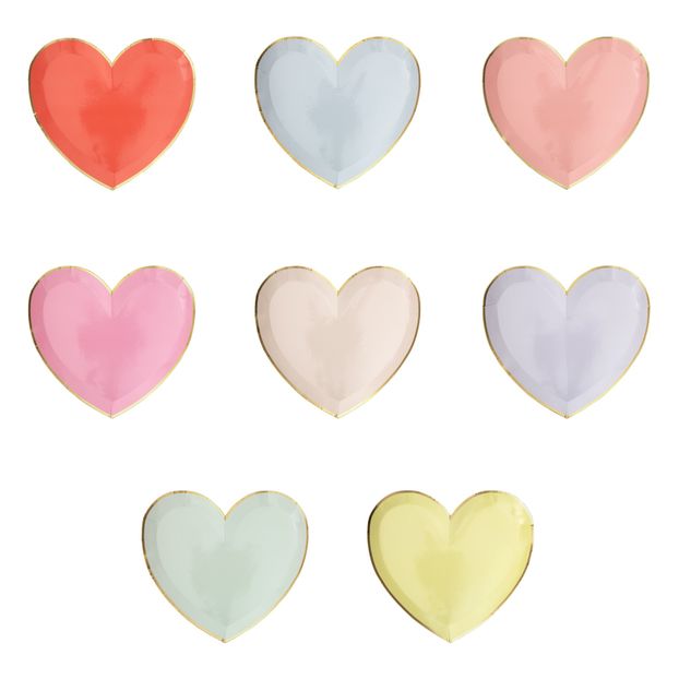 Heart Paper Plates - Set of 8-product