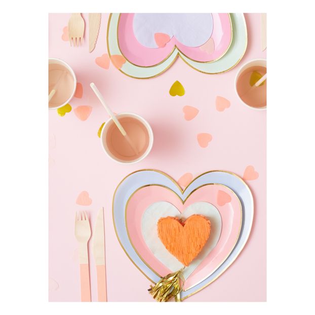 Heart Paper Plates - Set of 8-product