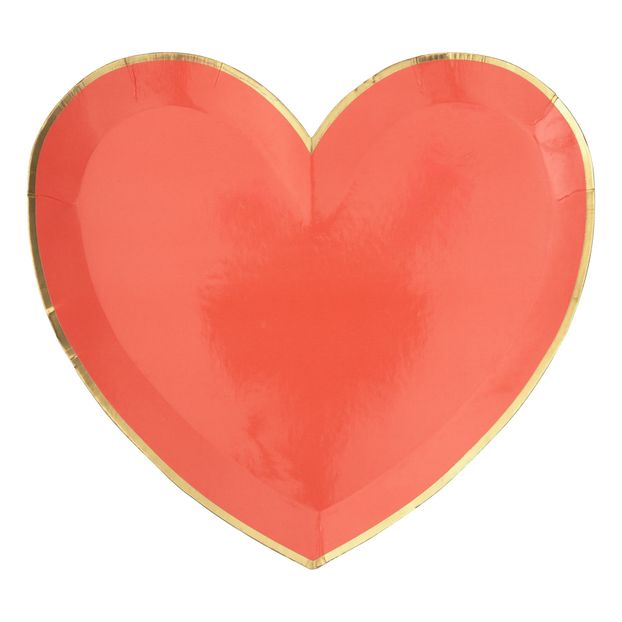 Heart Paper Plates - Set of 8-product