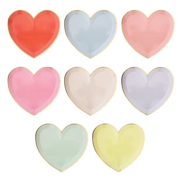 Heart Paper Plates - Set of 8-product