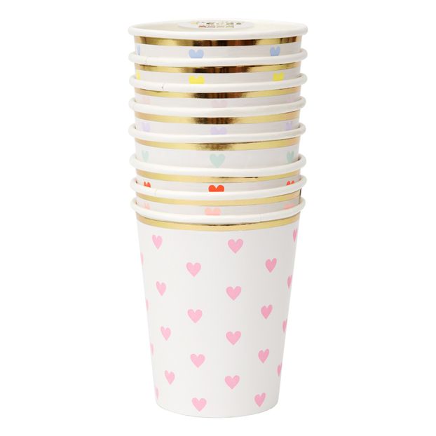 Heart Paper Cups - Set of 8-product
