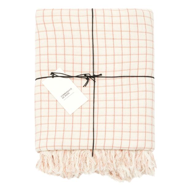 Kariertes Plaid aus gewaschenem Leinentuch-product