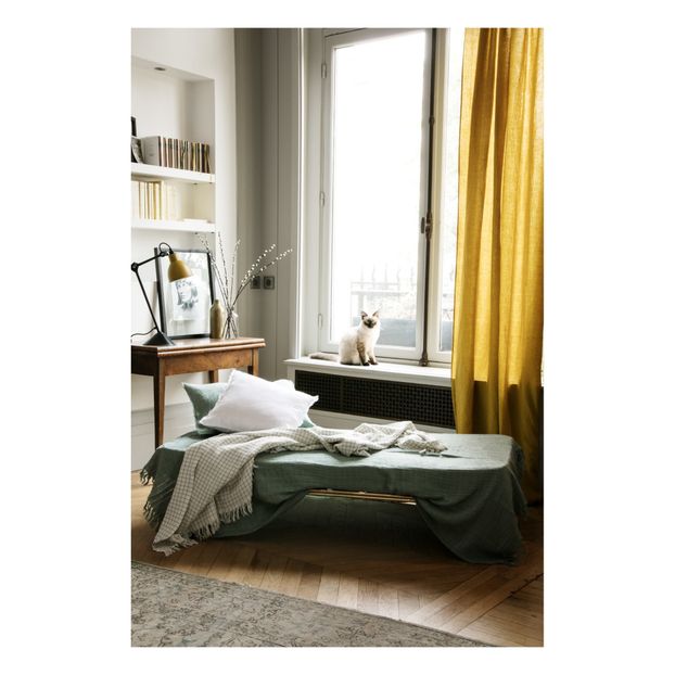 Kariertes Plaid aus gewaschenem Leinentuch-product