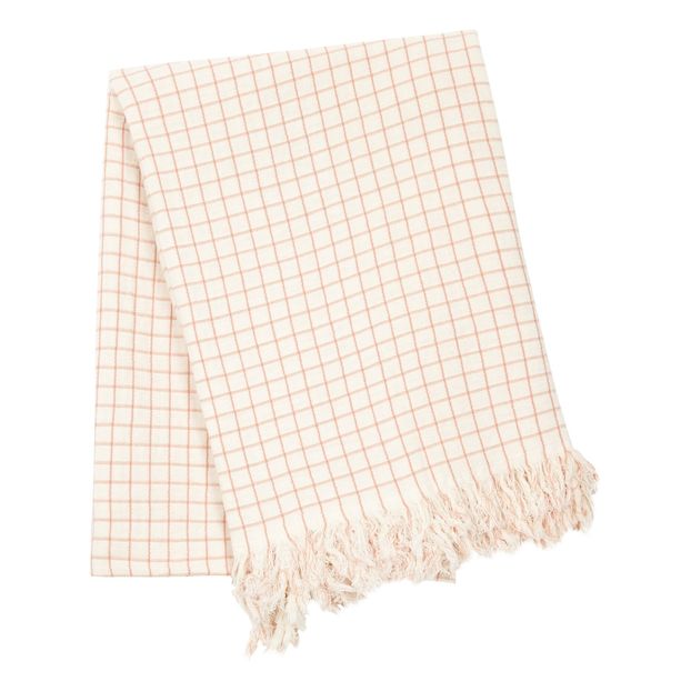 Kariertes Plaid aus gewaschenem Leinentuch-product