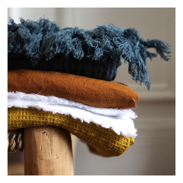 Washed linen honeycomb towel-product
