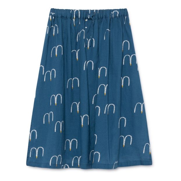 Bird printed organic cotton maxi skirt-product