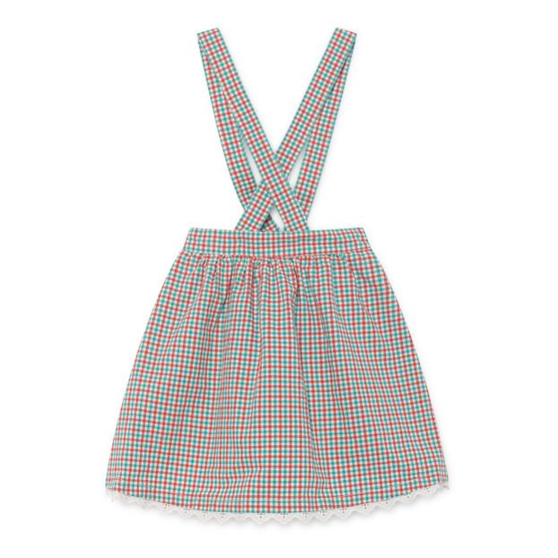 Cotton and linen checkered skirt-product