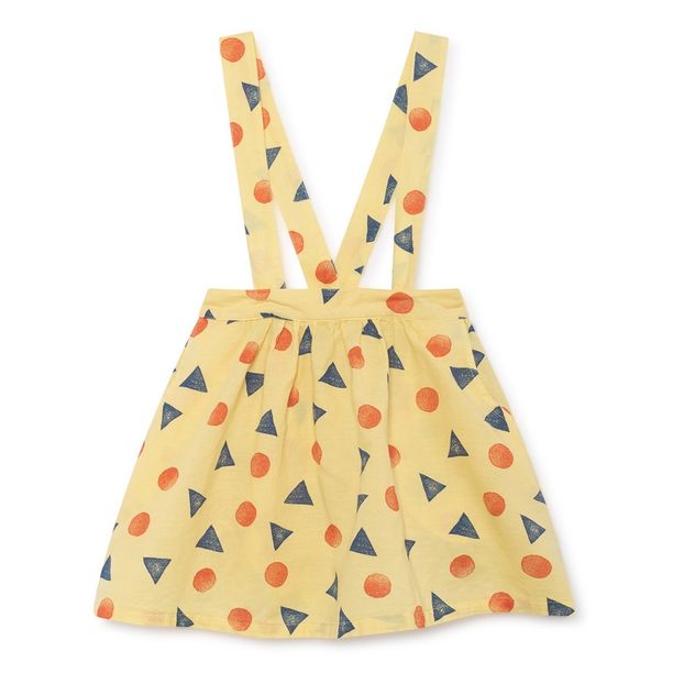 Cotton and linen checkered skirt-product
