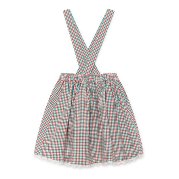 Cotton and linen checkered skirt-product