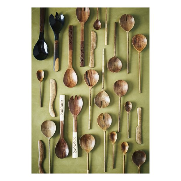 Salad serving set in mango wood-product