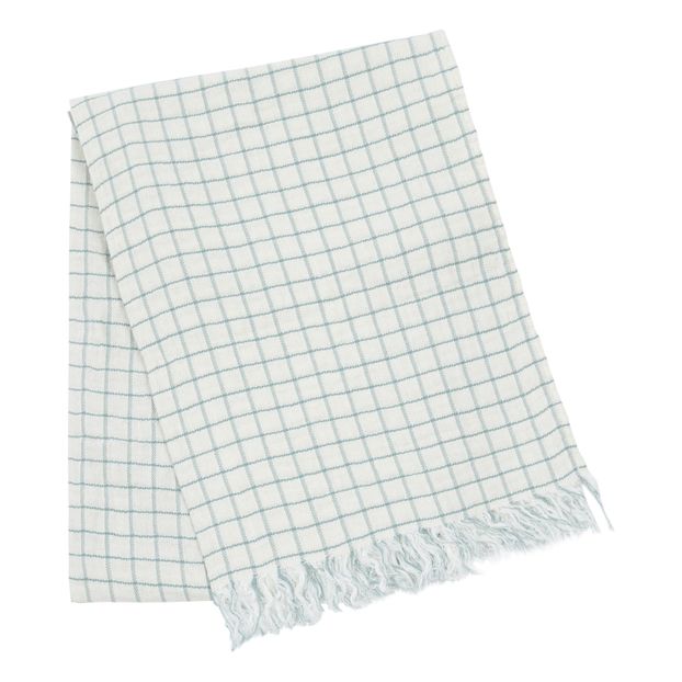 Plaid à carreaux en toile de lin lavé-product