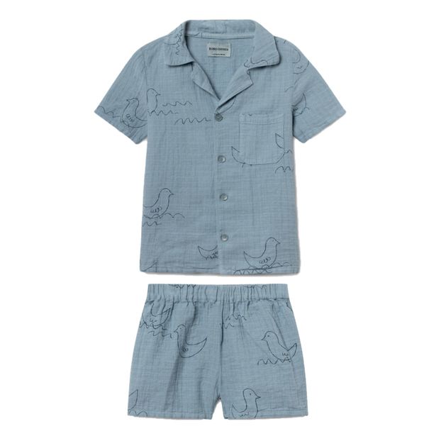 Bird printed shorts and shirt set-product