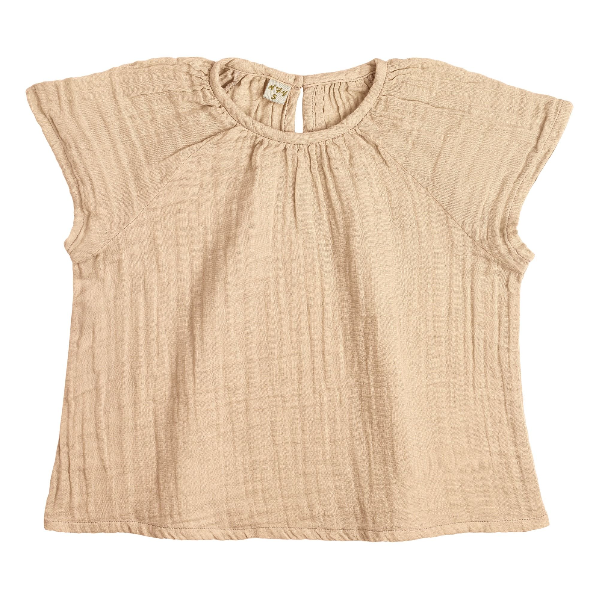 Clara organic cotton blouse | Pale Peach S047- Product image n°0