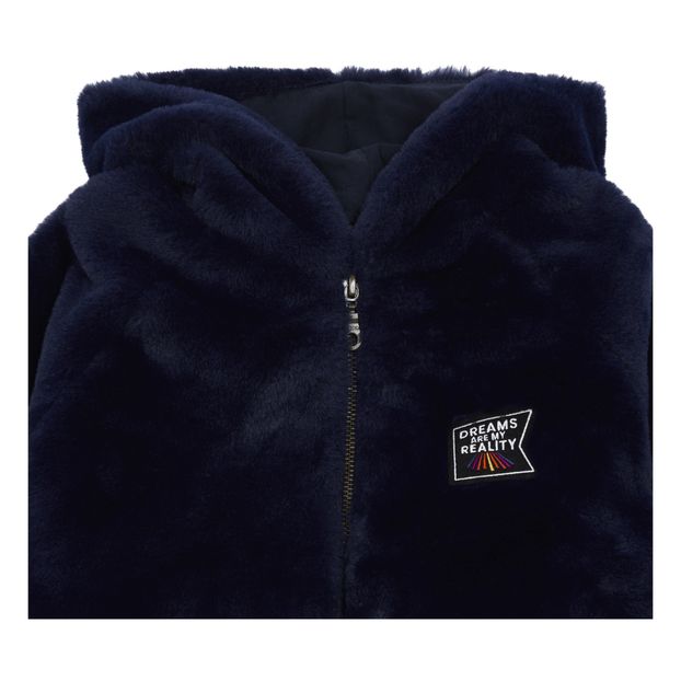 Fake fur sweatshirt with zipper-product