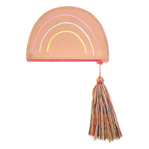 Rainbow purse in leather-product