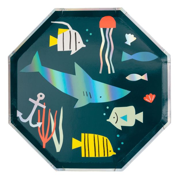 Vasos de cartón de animales marinos - Juego de 8-product