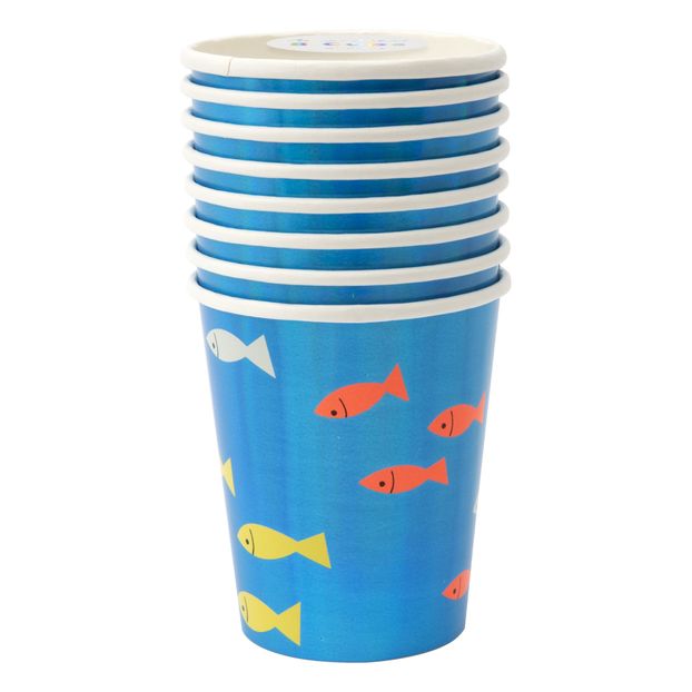 Vasos de cartón de animales marinos - Juego de 8-product