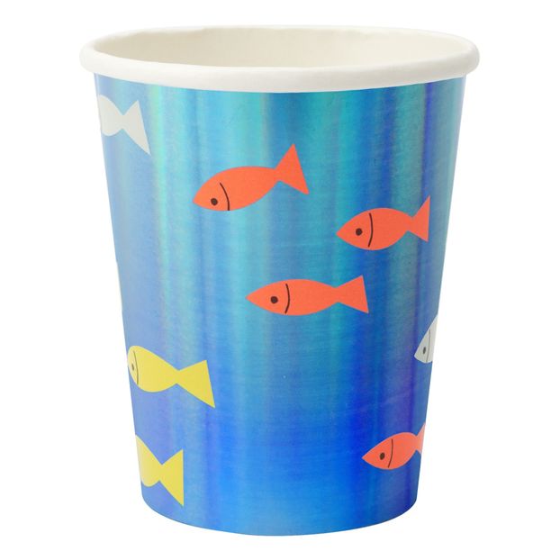 Vasos de cartón de animales marinos - Juego de 8-product
