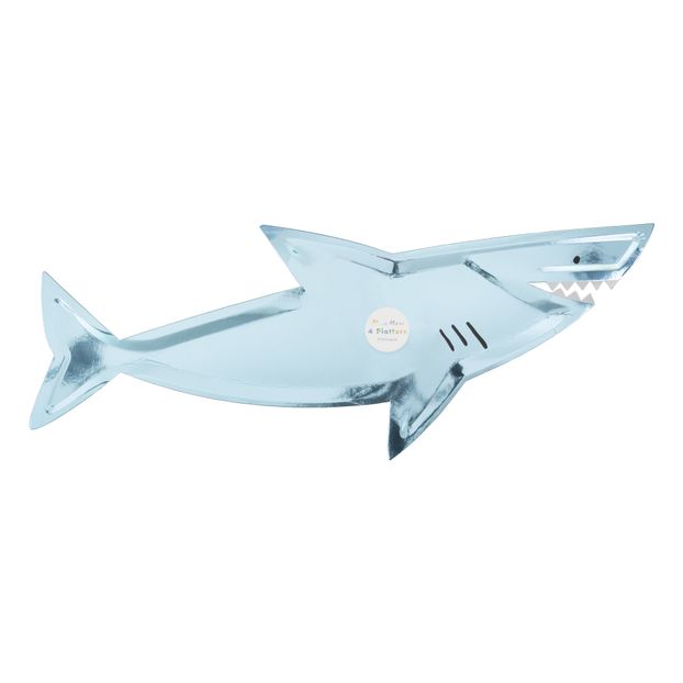 Platos de cartón Tiburón - Juego de 4-product