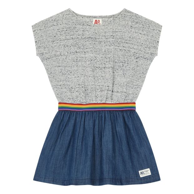 Two-material denim dress-product