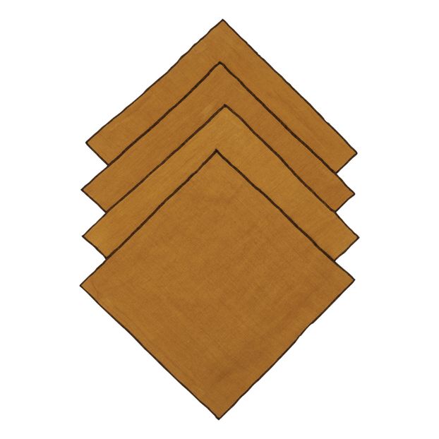 Serviette de table en Lin lavé-surfilée - Set de 4-product