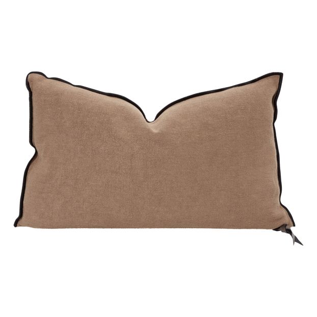 Coussin Vice Versa Black Line en lin stone washed-product