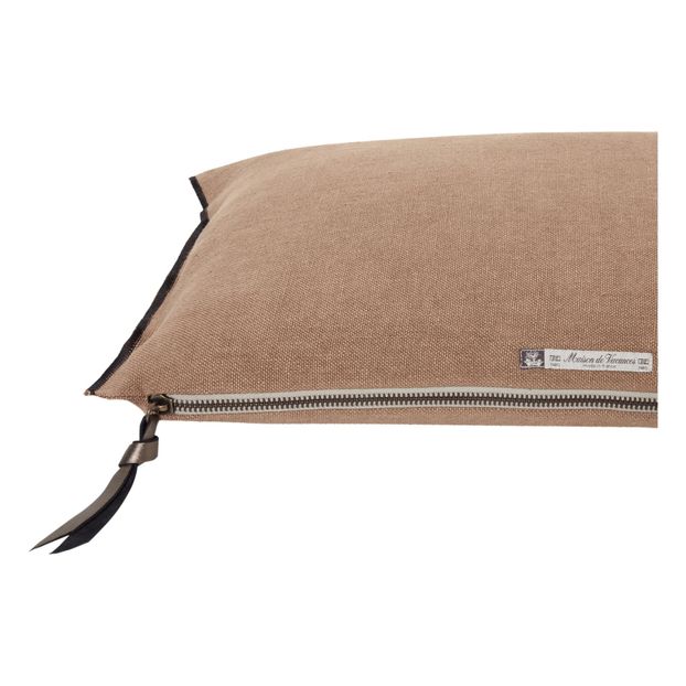 Coussin Vice Versa Black Line en lin stone washed-product