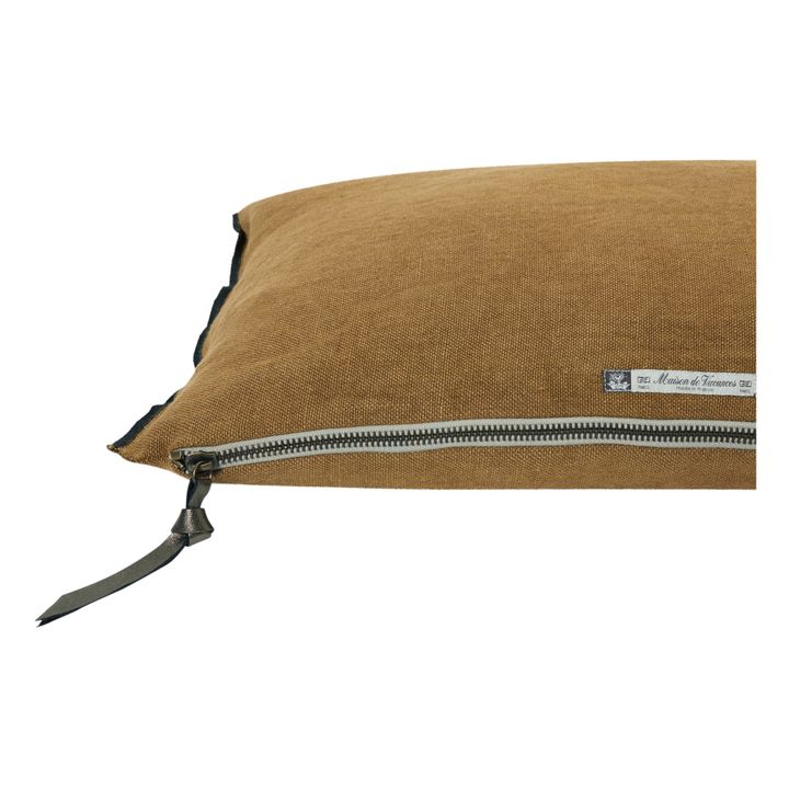 Kissen Vice Versa Black Line aus Leinen | Havana- Produktbild Nr. 1
