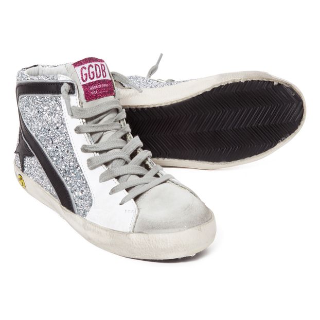 Slide Glitter Leather Trainers-product
