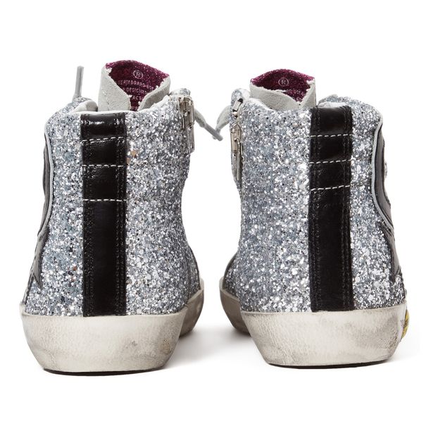 Slide Glitter Leather Trainers-product