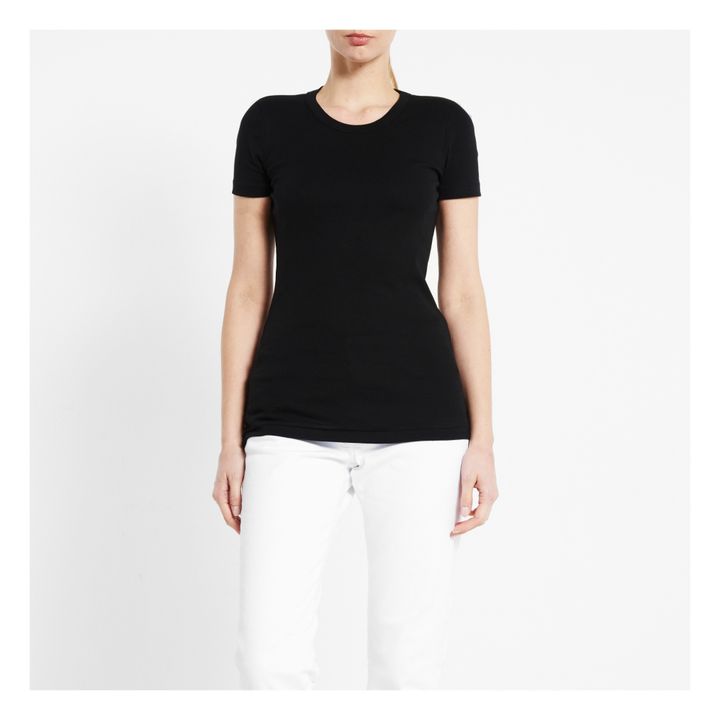 T-shirt Cotone - Collezione donna - | Nero- Immagine del prodotto n°2