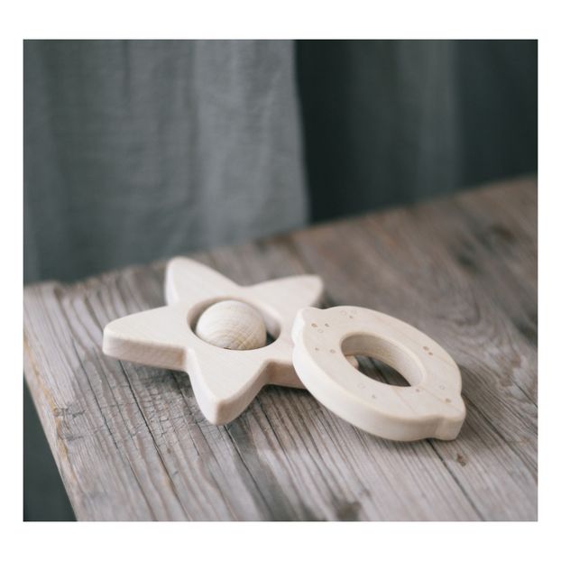 Hochet en bois étoile-product