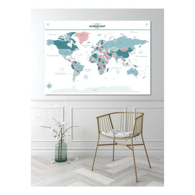 World map poster - English - 70x90 cm-product