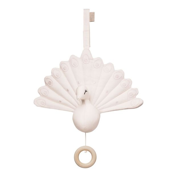 Mobile musical en coton bio Paon-product