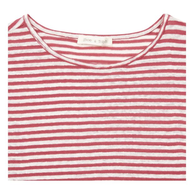 Striped linen and cotton T-shirt-product