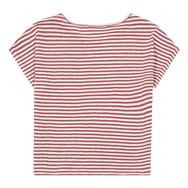 Striped linen and cotton T-shirt-product