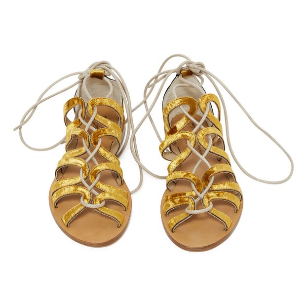 Sandalias Cordones Terciopelo-product