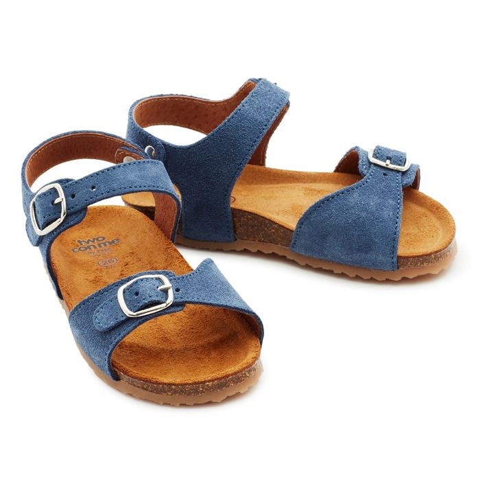 Two Con Me - Sandales Boucles | Bleu jean- Image produit n°1