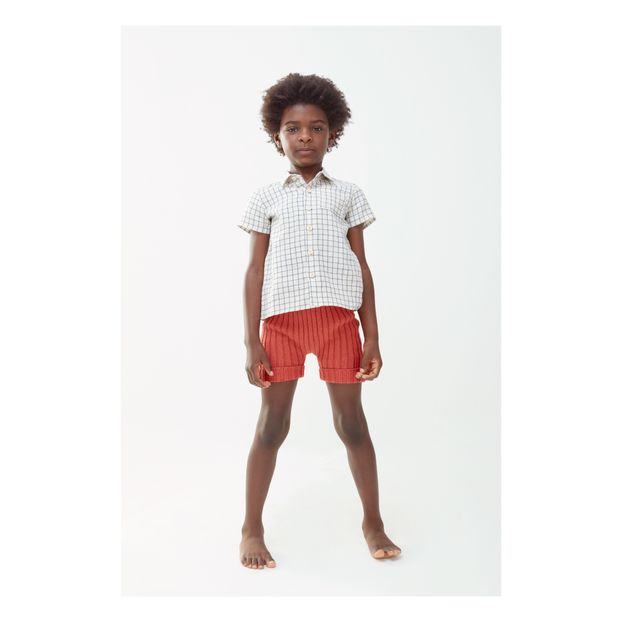 Checked linen shirt-product