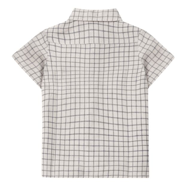 Checked linen shirt-product
