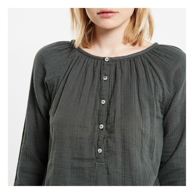 Blusa Manga Larga Naia - Colección Adolescente y Mujer Gris Antracita-product