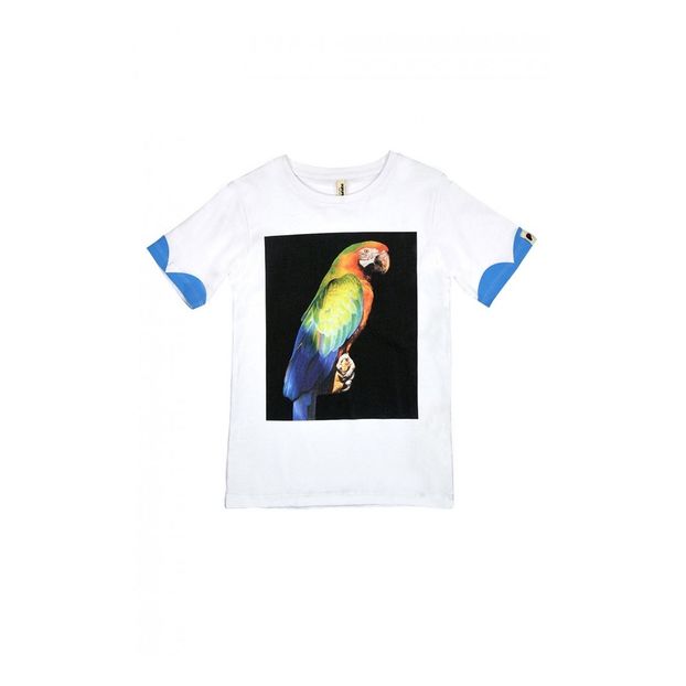 T-shirt Parrot Print Coton Bio-product