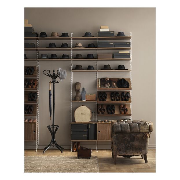 Regal aus Nussbaumholz 78x30 cm - 3er-Set-product