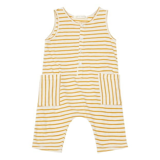 Combinaison Jersey Rayée Boutonnée-product